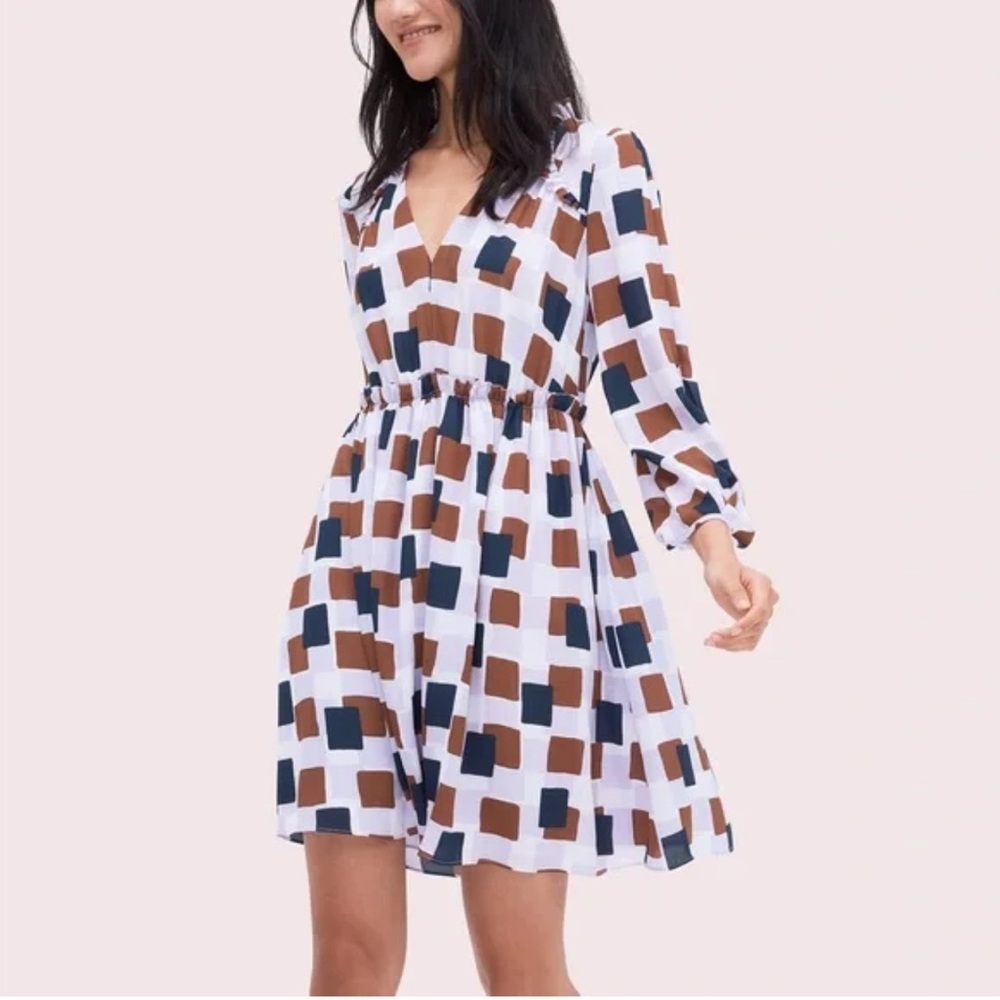 Kate Spade Geo Squares Mini Dress